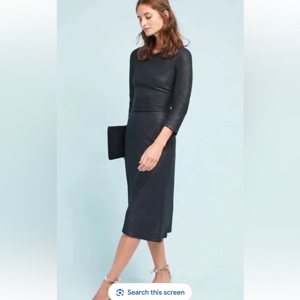 NWOT Anthropologie Elegant Black Dress
